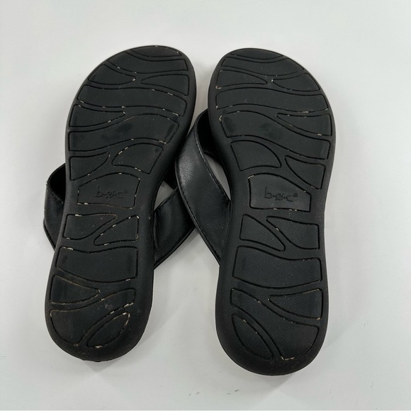 Boc born concepts sandals size 9 black faux leather vegan thong flip flops - Picture 7 of 12